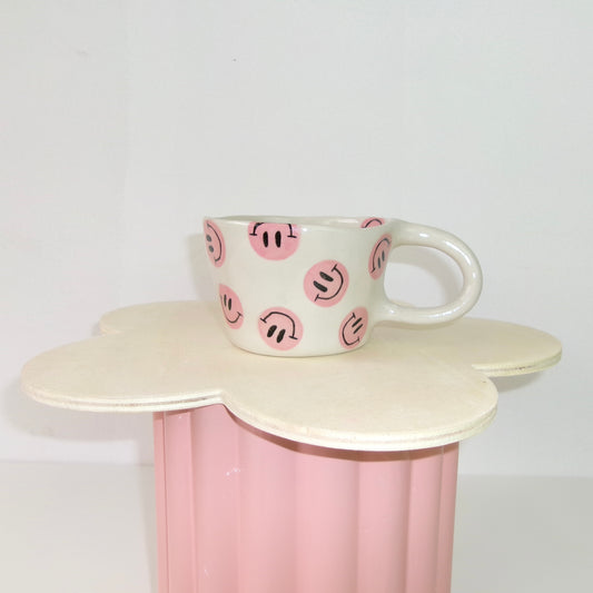 Pink Smiley Mug