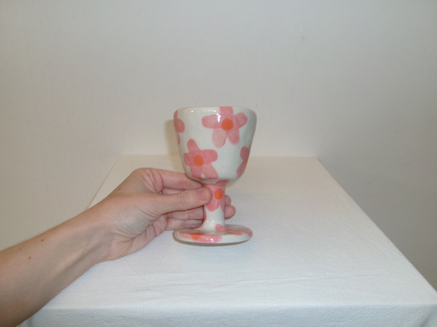 Pink Groovy Flower Goblet
