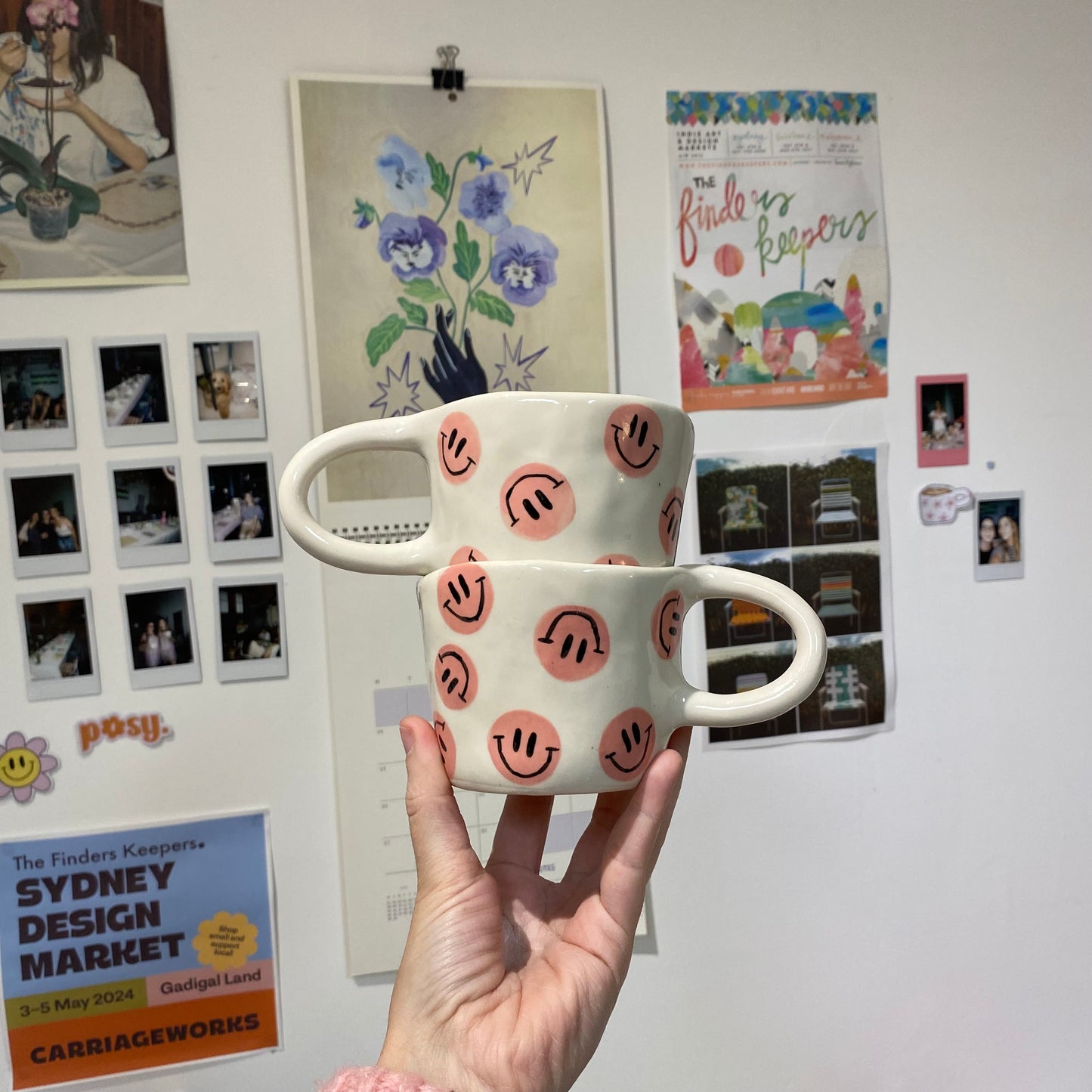 Pink Smiley Mug
