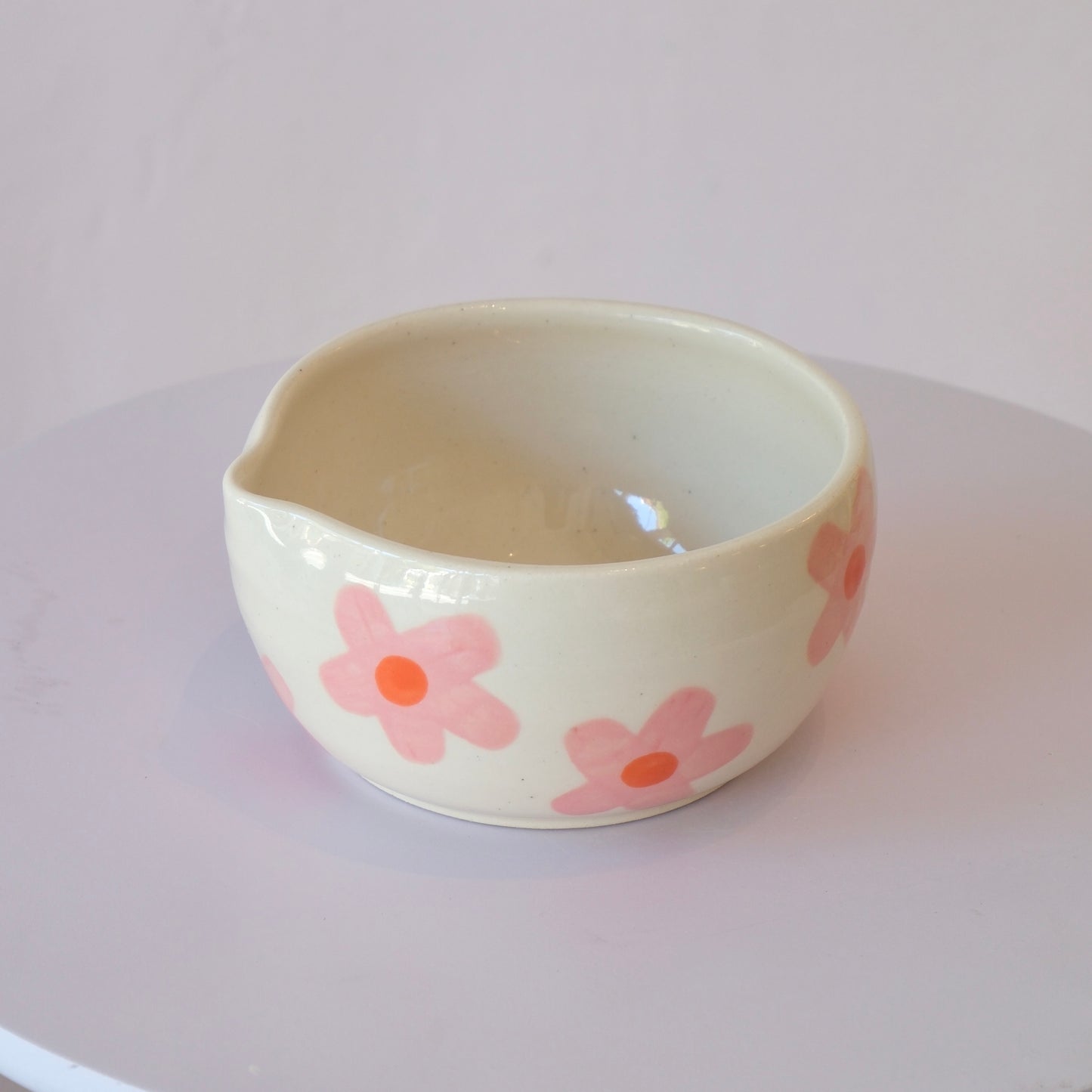 Pink Posy Matcha Bowl