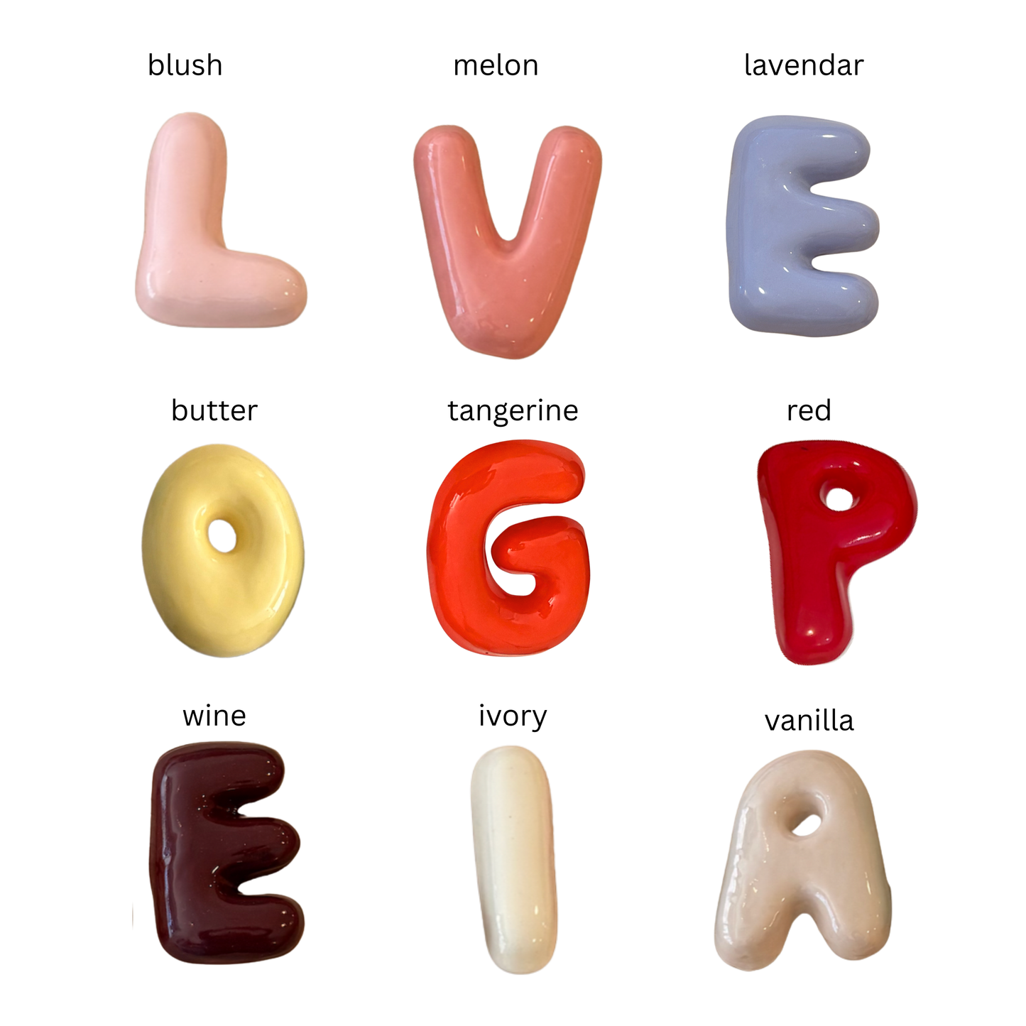 Custom Ceramic Wall Letters