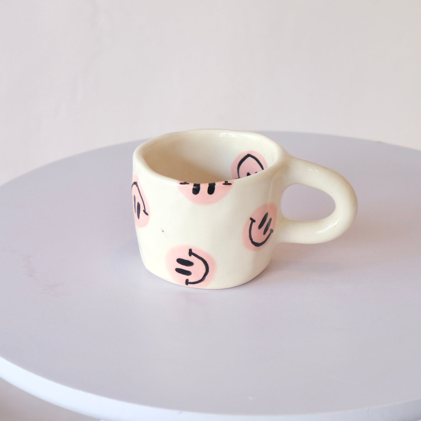 Pink Smiley Mug - Espresso