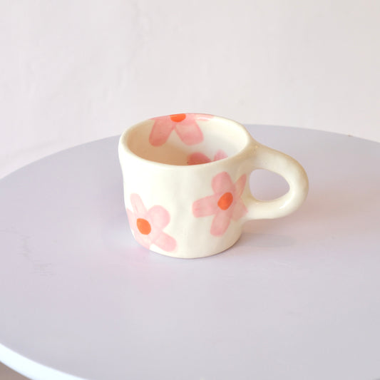 Pink Posy Mug - Espresso