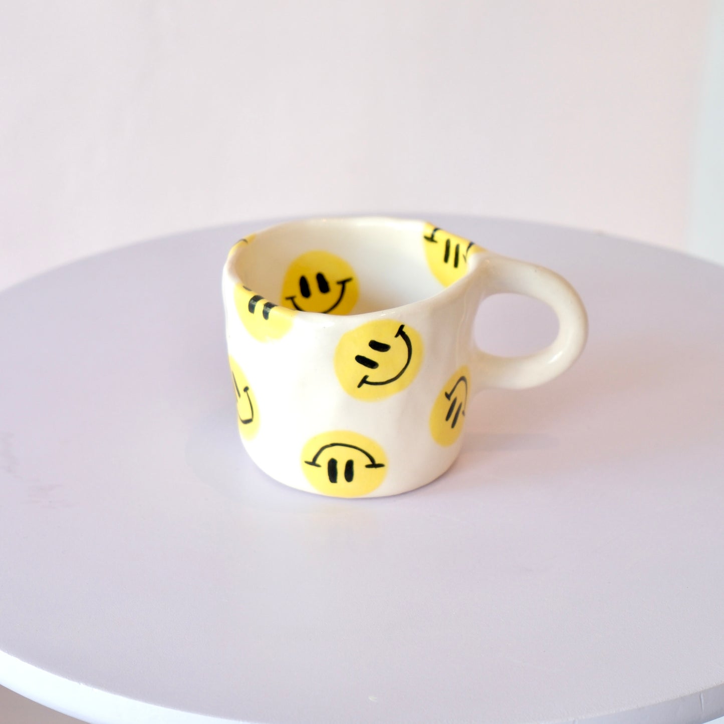 Yellow Smiley Mug - Espresso