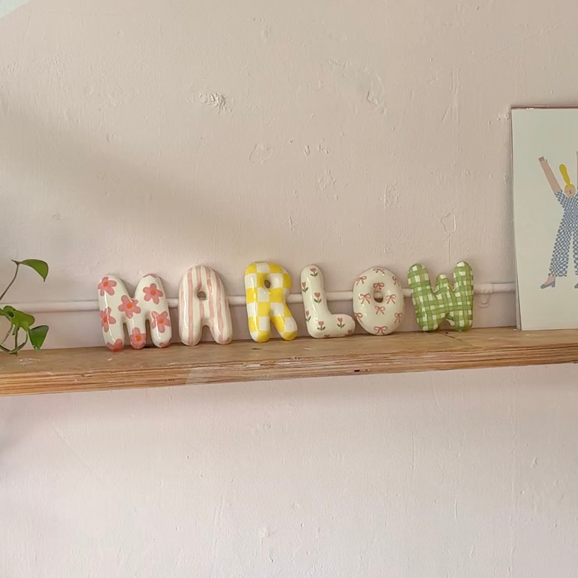 Custom Ceramic Wall Letters (SINGLE)