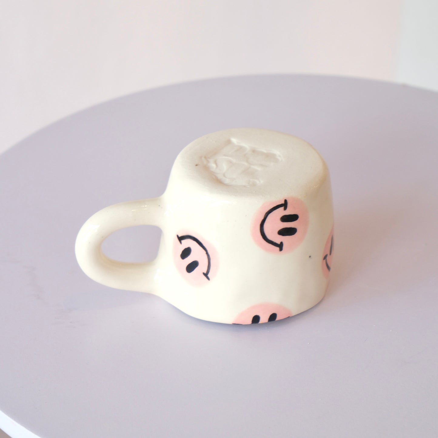 Pink Smiley Mug - Espresso