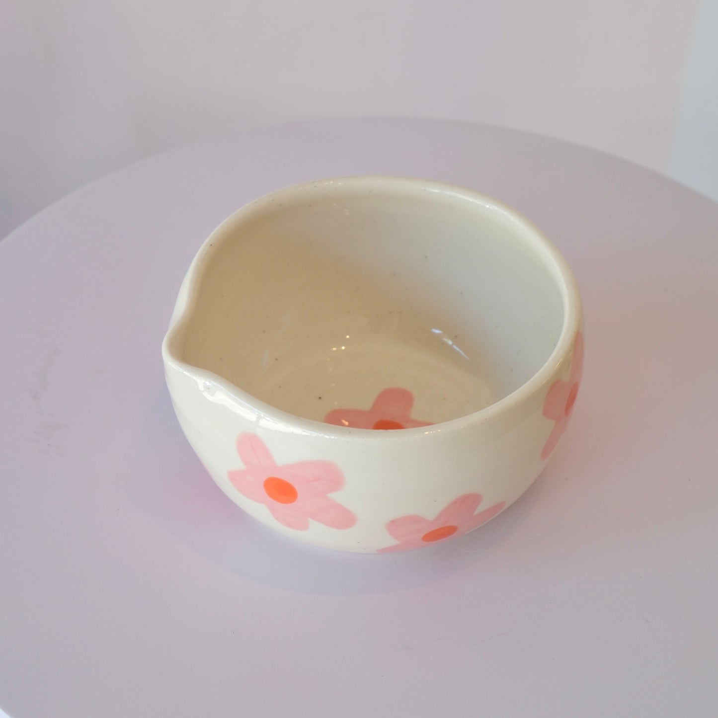 Pink Posy Matcha Bowl