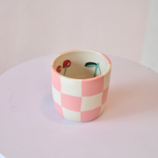 Checkered Cherry Tumbler
