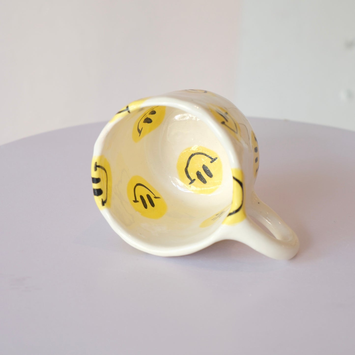 Yellow Smiley Mug - Espresso