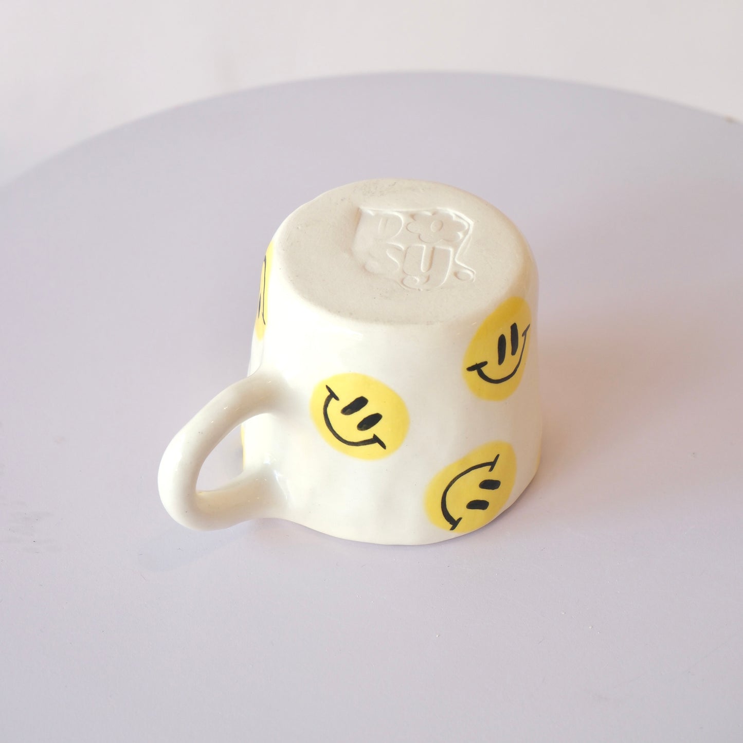 Yellow Smiley Mug - Espresso