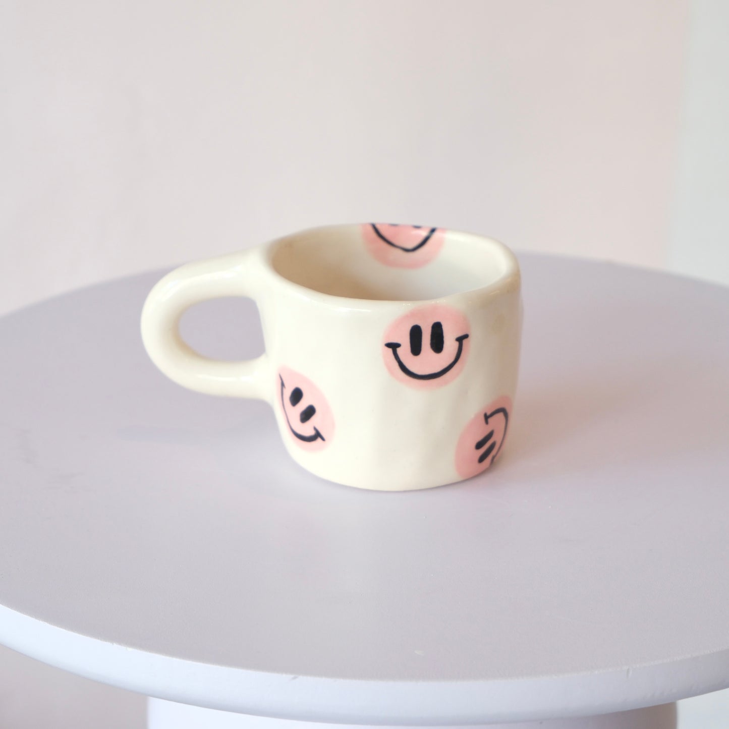 Pink Smiley Mug - Espresso