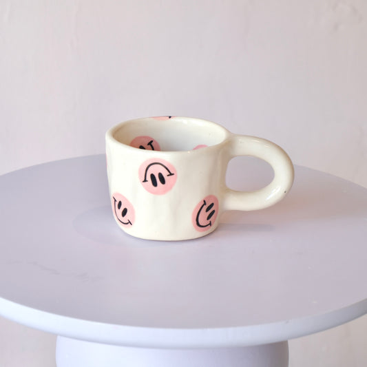 Pink Smiley Mug - Medium