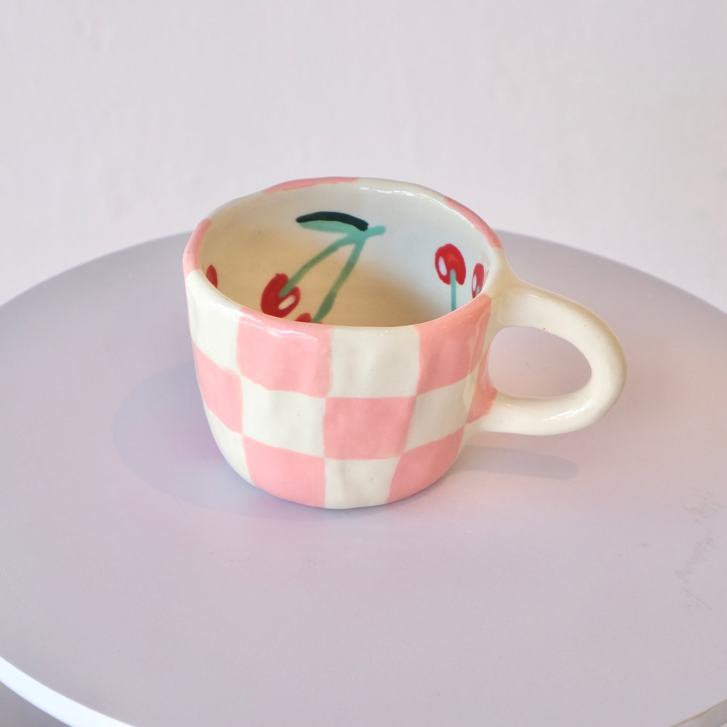 Checkered Cherry Mug - Large