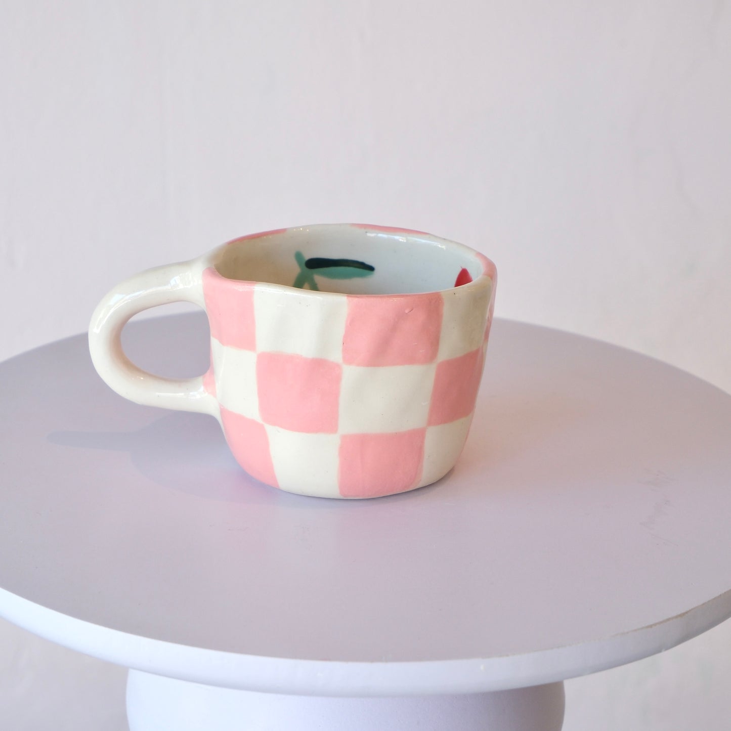 Checkered Cherry Mug - Large