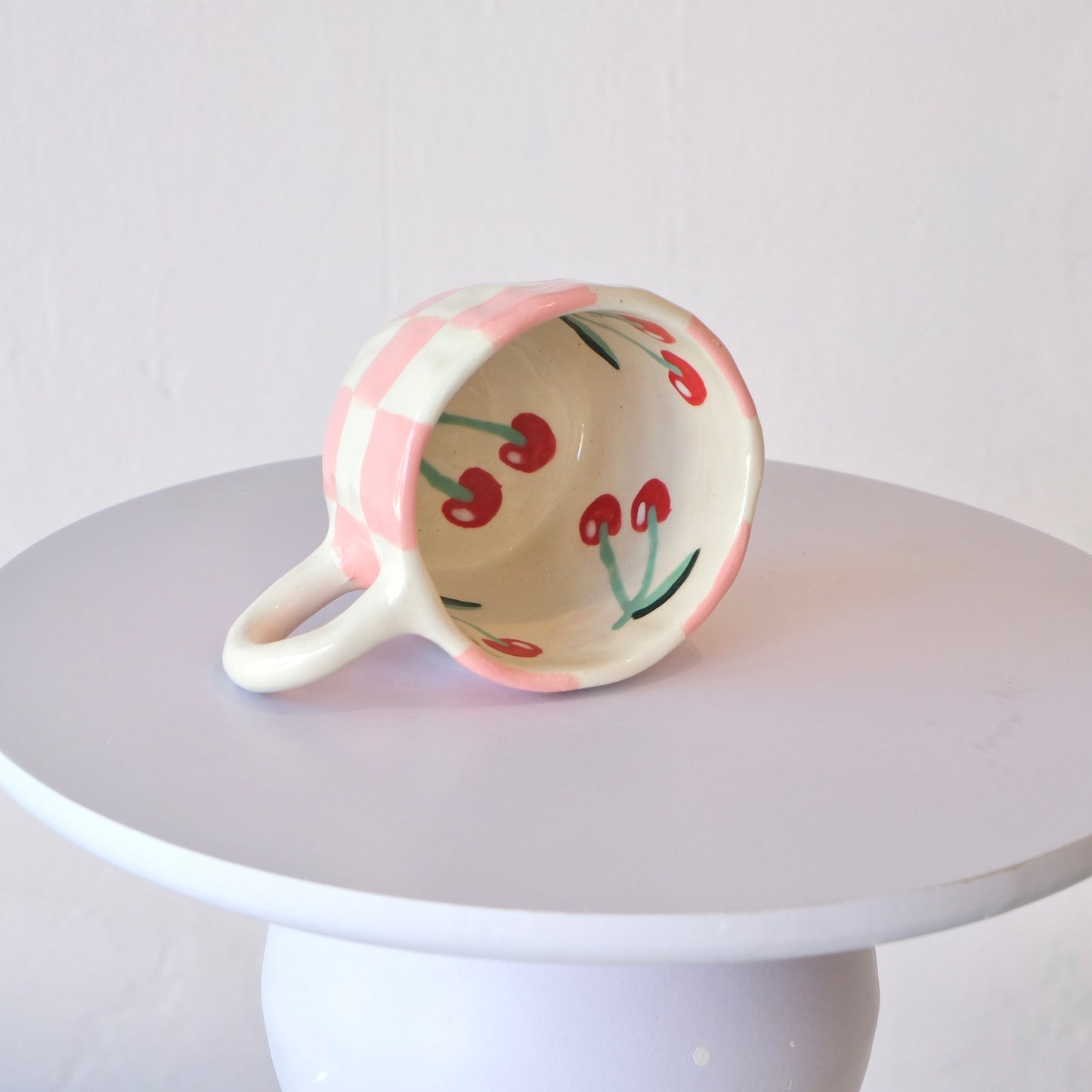 Checkered Cherry Mug - Large