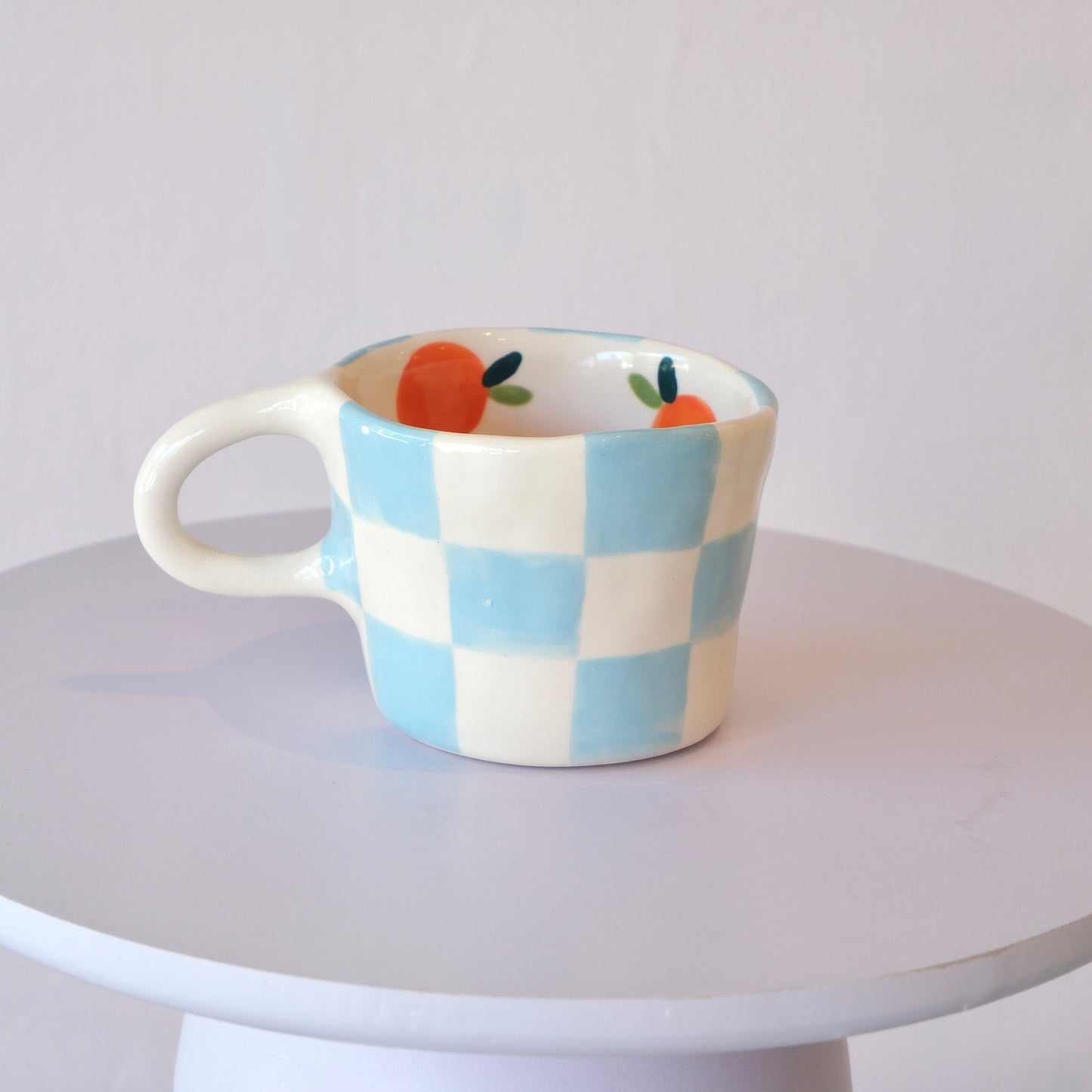 Checkered Oranges Mug - Large