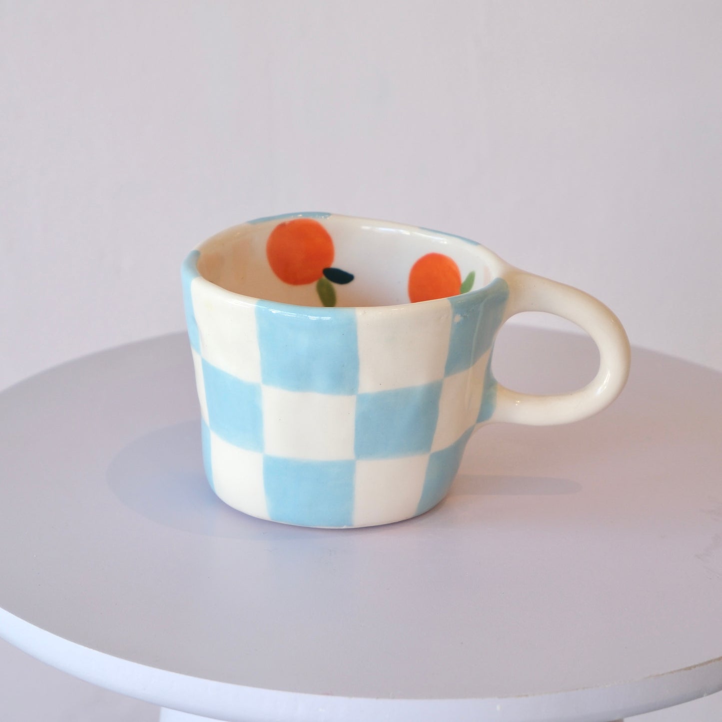 Checkered Oranges Mug - Large
