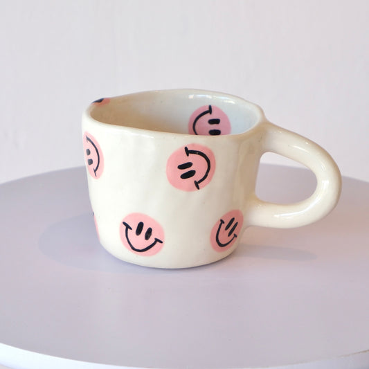 Pink Smiley Mug - Large