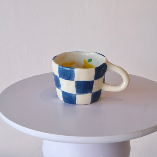 Checkered Lemon Mug - Large