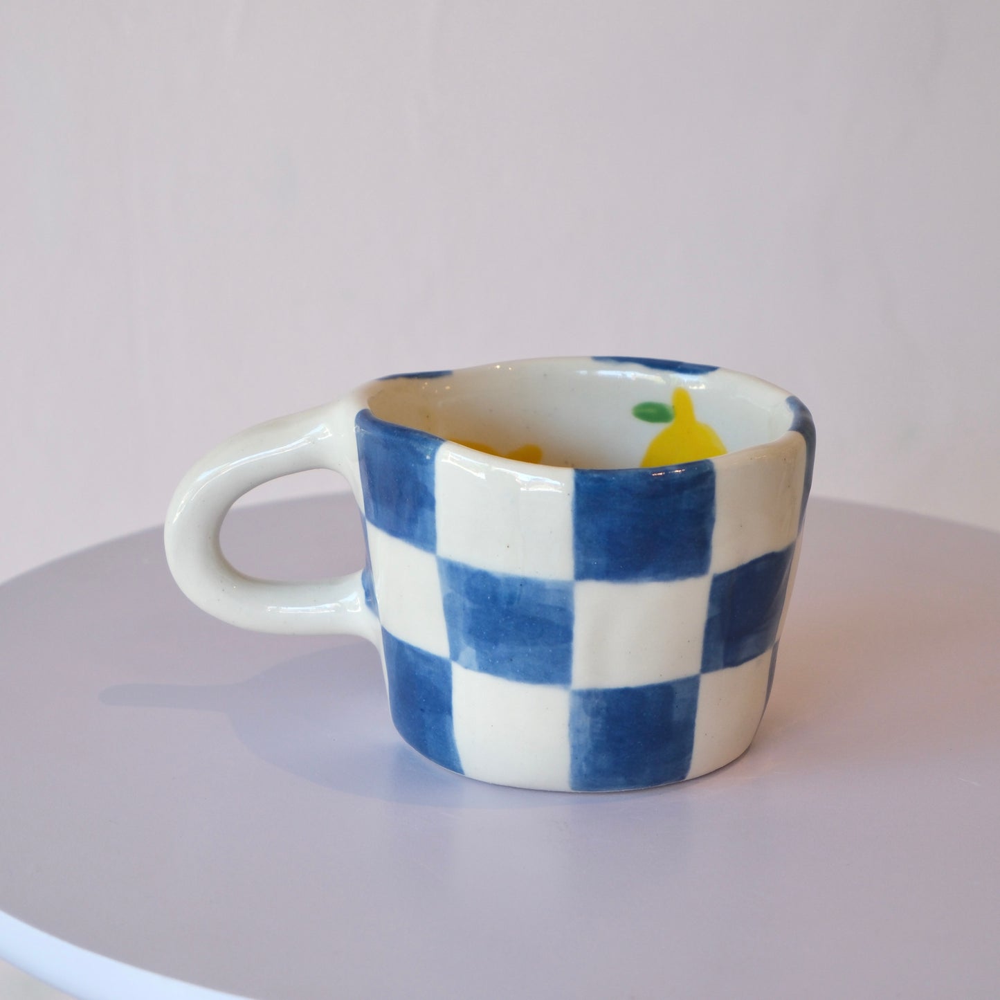 Checkered Lemon Mug - Large