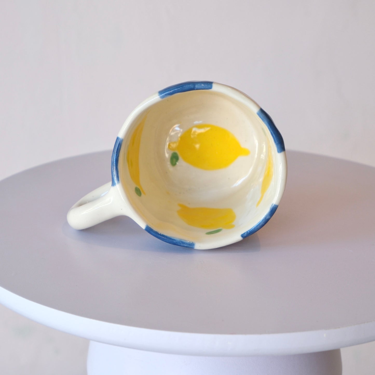 Checkered Lemon Mug - Large