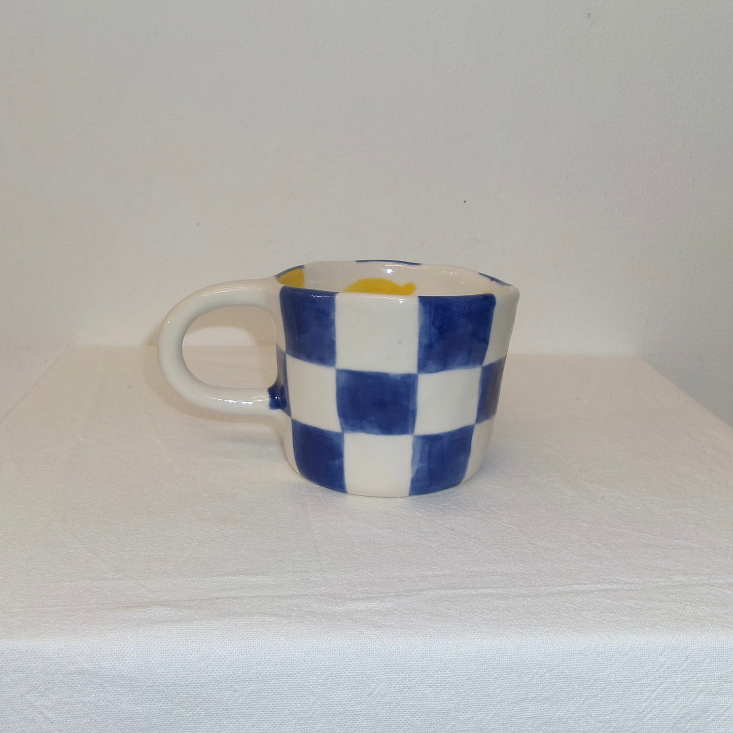 Checkered Blue Lemons Mug