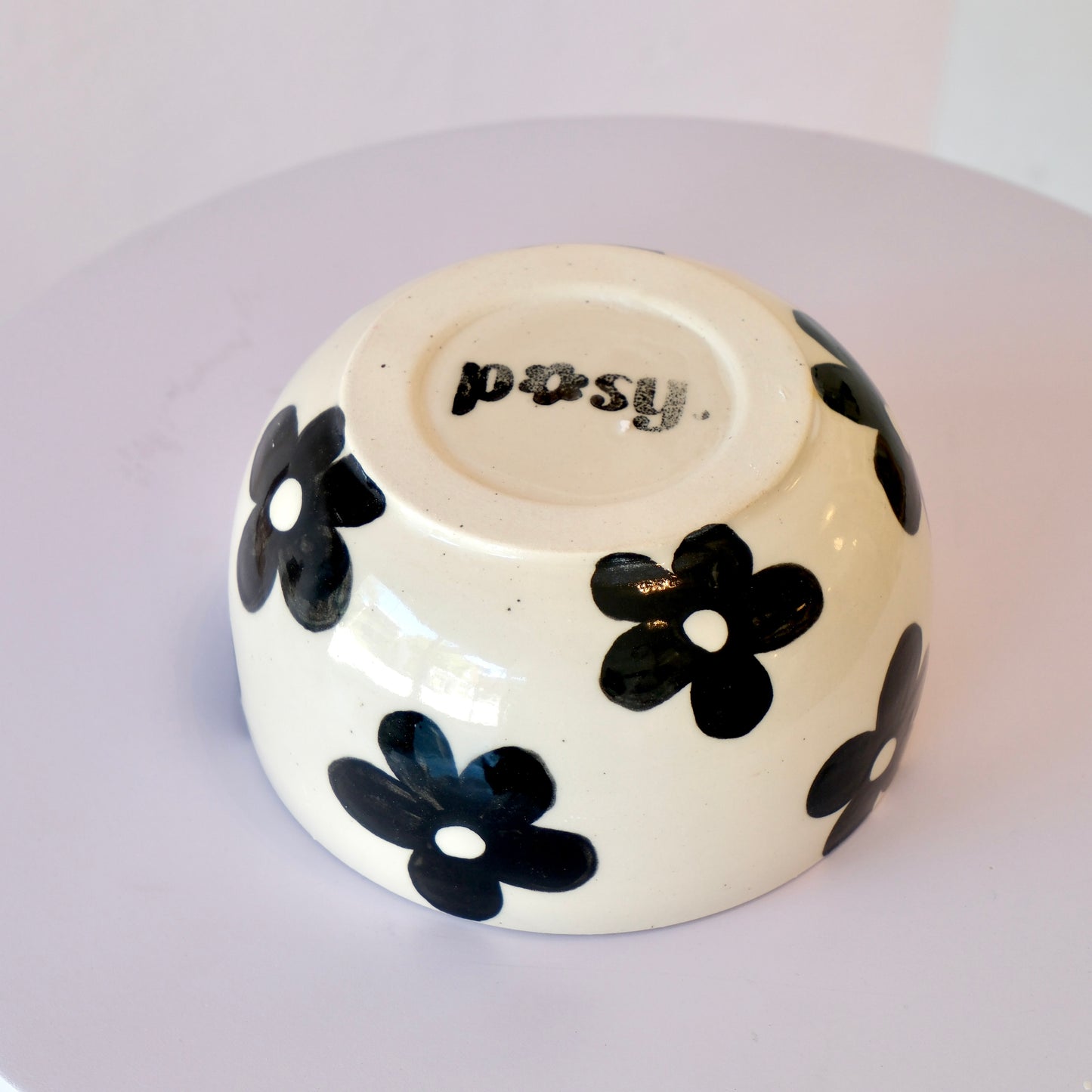 Black Groovy Flower Bowl