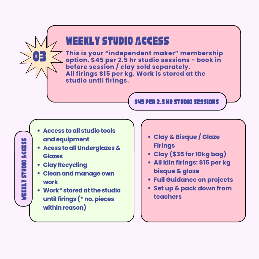 Weekly Studio Member Access